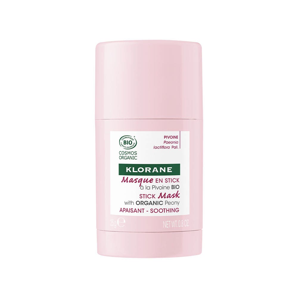 Klorane Pivoine Masque en Stick Apaisant Bio Peaux Sensibles 25g