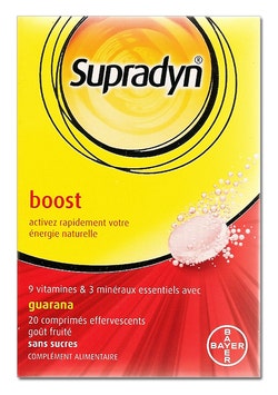 Supradyn Boost Guarana 20 Comprimes Effervescents Gout Fruite