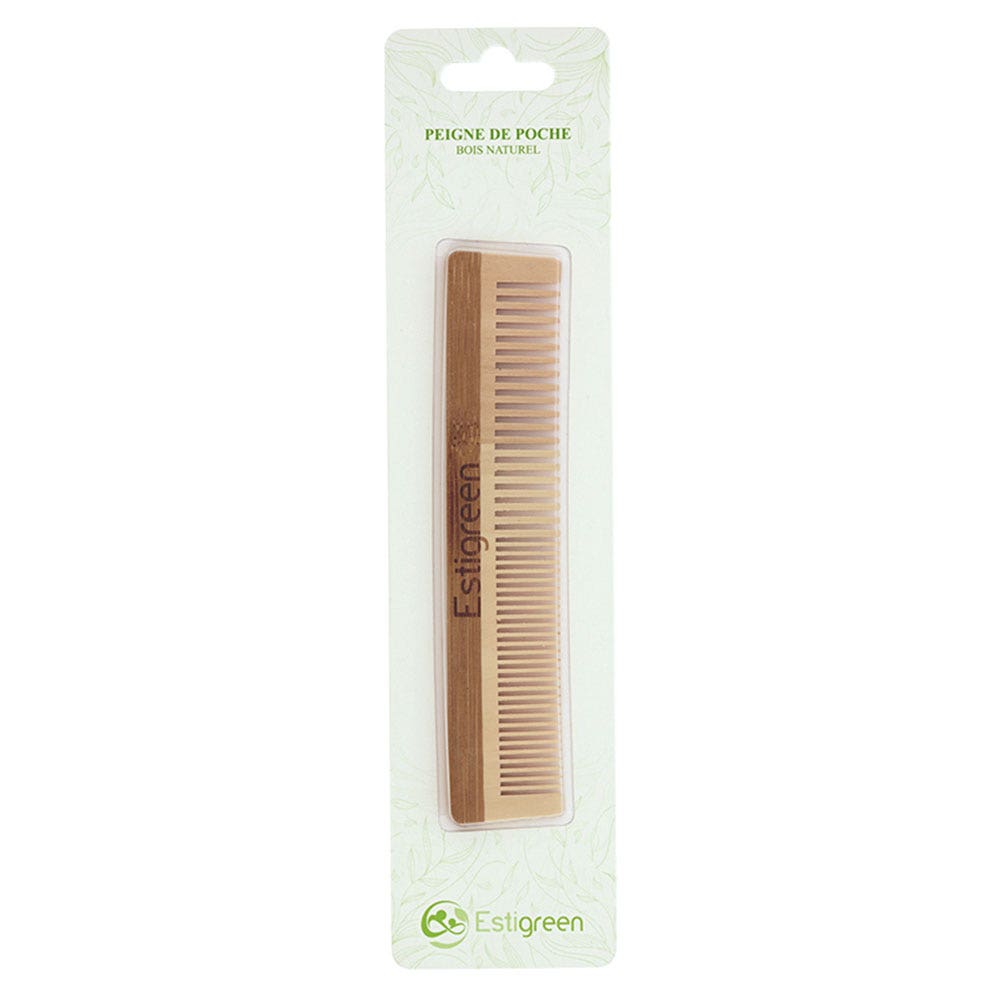 Estipharm Peigne de Poche en Bois Naturel