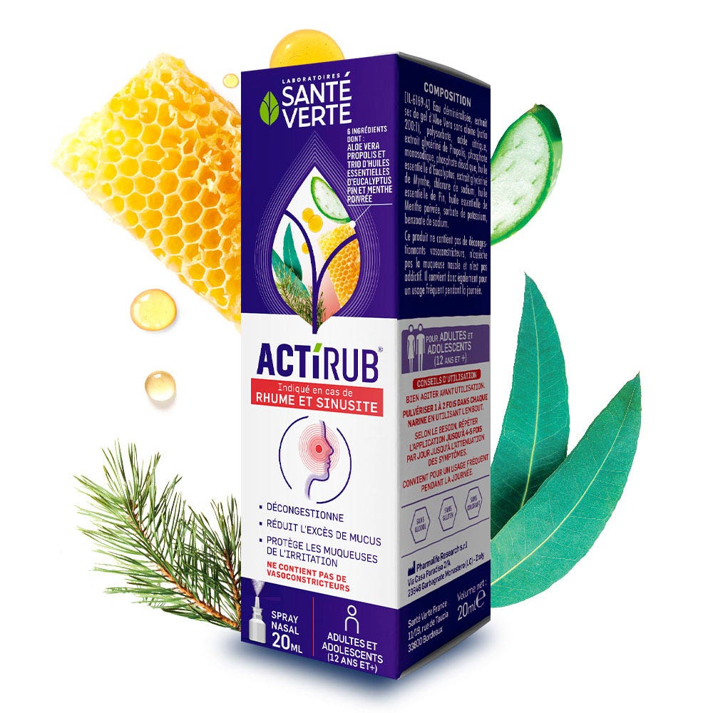Sante Verte ActiRub Spray Nasal En cas de rhume et sinusite 20ml