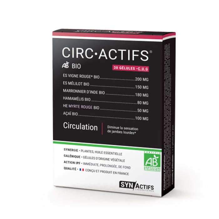 Aragan Synactifs CircActifs Bio Circulation 30 Gélules