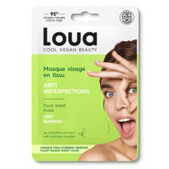 Loua Masque en tissu Visage Anti-Imperfections peaux grasses 1 unité