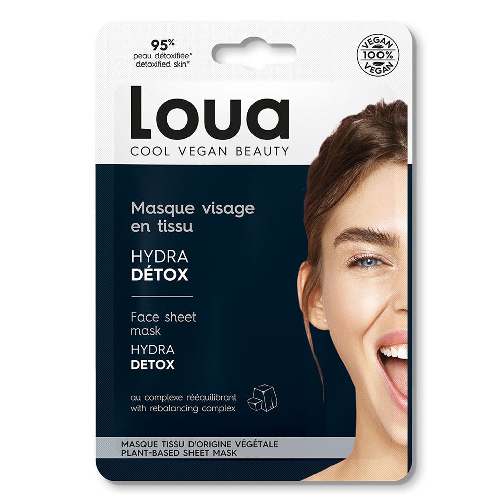 Loua Masque en tissu Visage Detox peaux grasses 1 unité