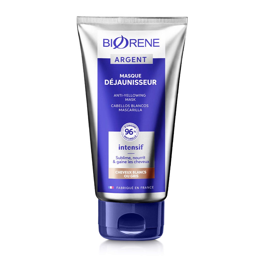 Biorène Argent Masque Déjaunisseur Cheveux Gris et Blancs 150ml