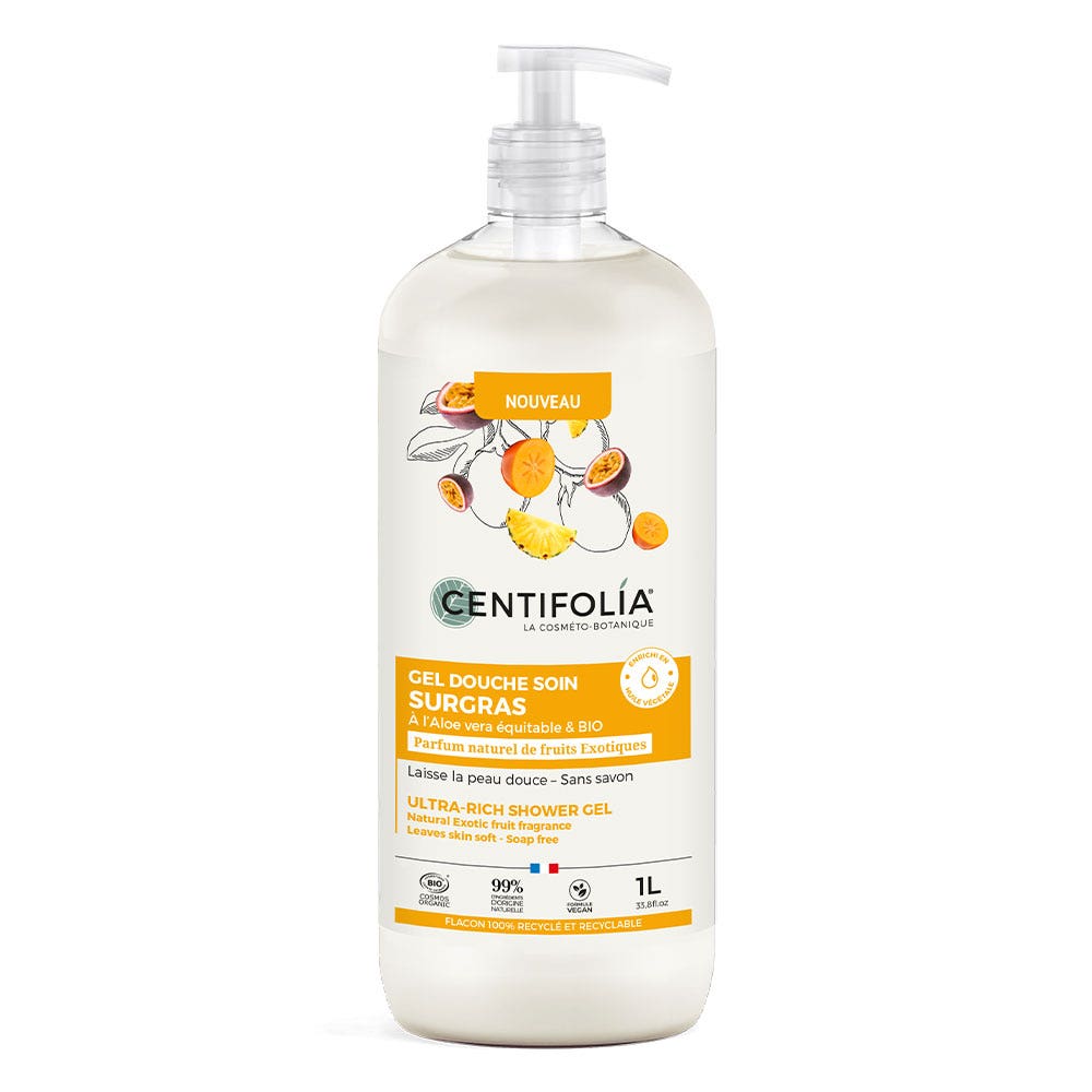 Centifolia Gel Douche Surgras Bio Fruits Exotiques 1l