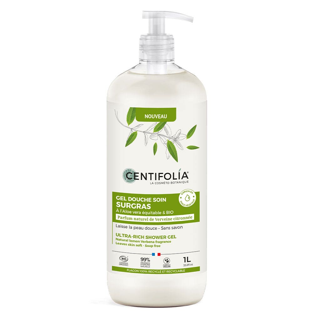 Centifolia Gel Douche Surgras Bio Verveine Citronnee 1l
