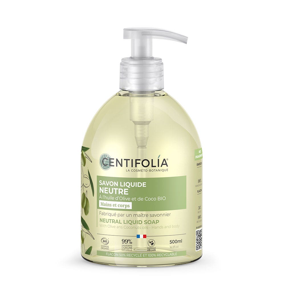 Centifolia Neutre Savon Liquide huile d'Olive et de Coco 500ml
