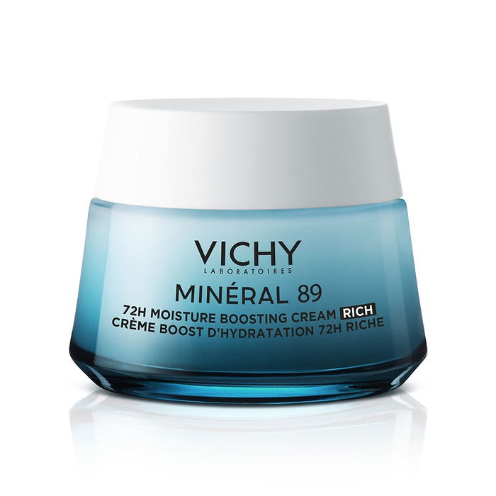 Vichy Mineral 89 Crème Boost d'Hydratation 72H Riche Peaux Sèches 50ml