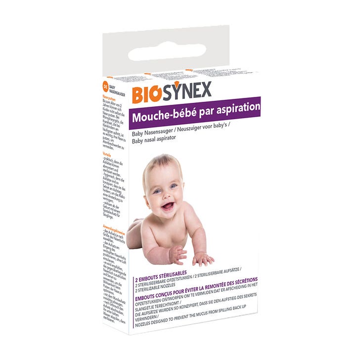Biosynex Mouche-bébé par aspiration 1 unité + 2 embouts réutilisables