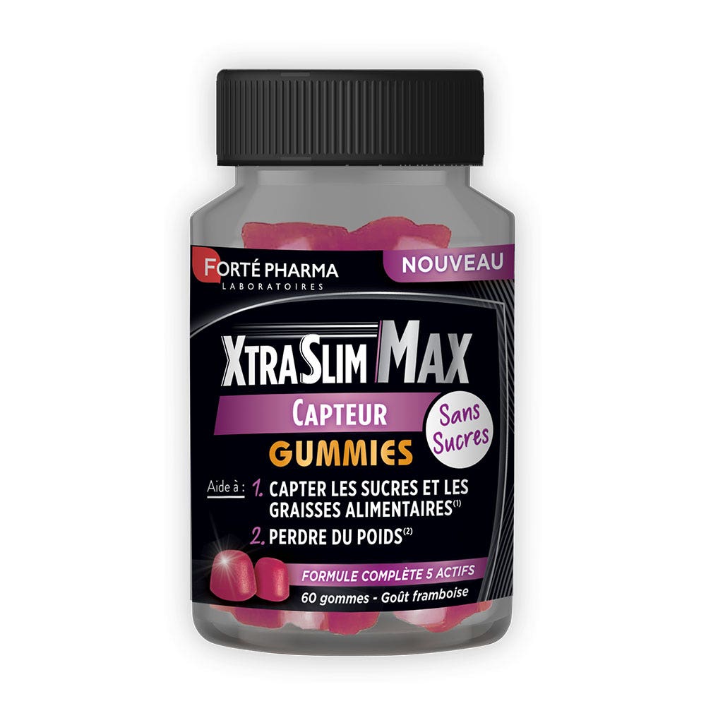 Forté Pharma XtraSlim Max Capteur de graisses 60 gommes à mâcher