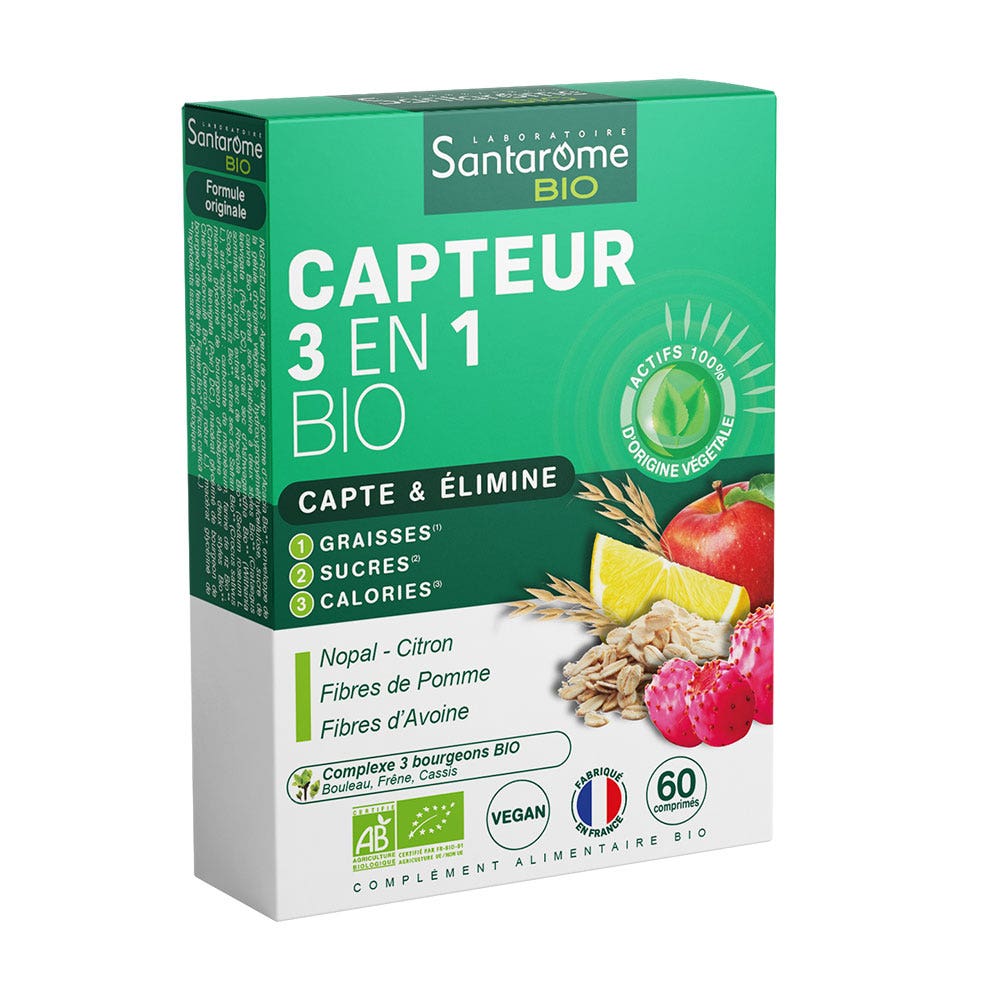 Santarome Capteur 3 en 1 Bio 60 comprimés