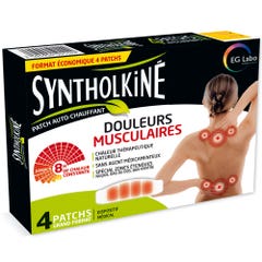 Synthol SyntholKiné Patchs Chauffant 8h Douleurs Musculaires x4