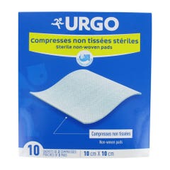 Urgo Compresses Stériles Non Tissées 10cmx10cm Boite de 10