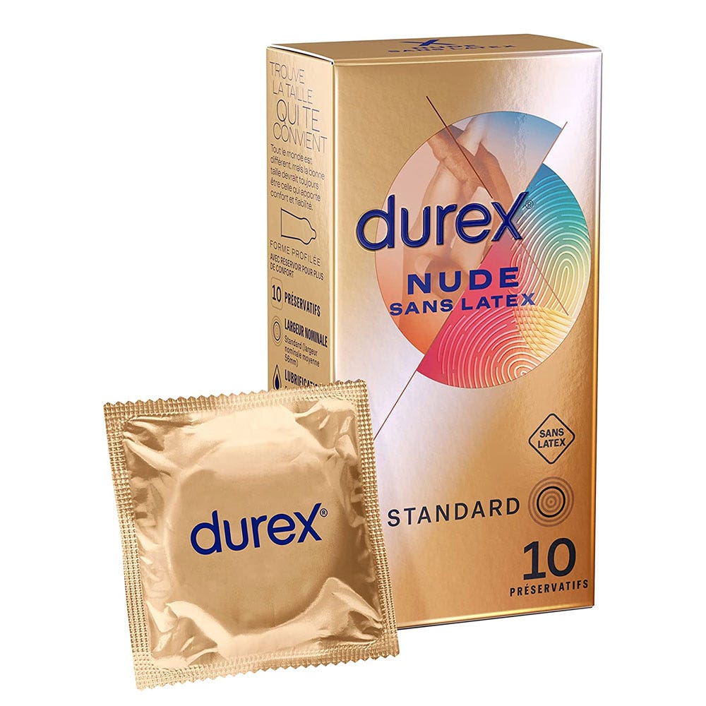 Durex Nude Preservativi sensazione pelle su pelle senza lattice 10 unità