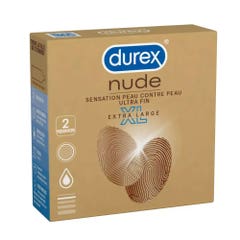 Durex Nude Préservatifs Sensation Peau contre Peau XL x2
