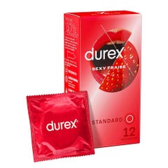 Durex Sexy Fraise Préservatifs standard x12