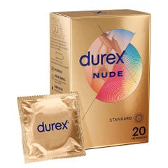 Durex Nude Préservatifs Sensation Peau contre Peau Standard x20