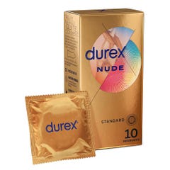 Durex Nude Préservatifs Ultra fin Sensation Peau contre Peau x10
