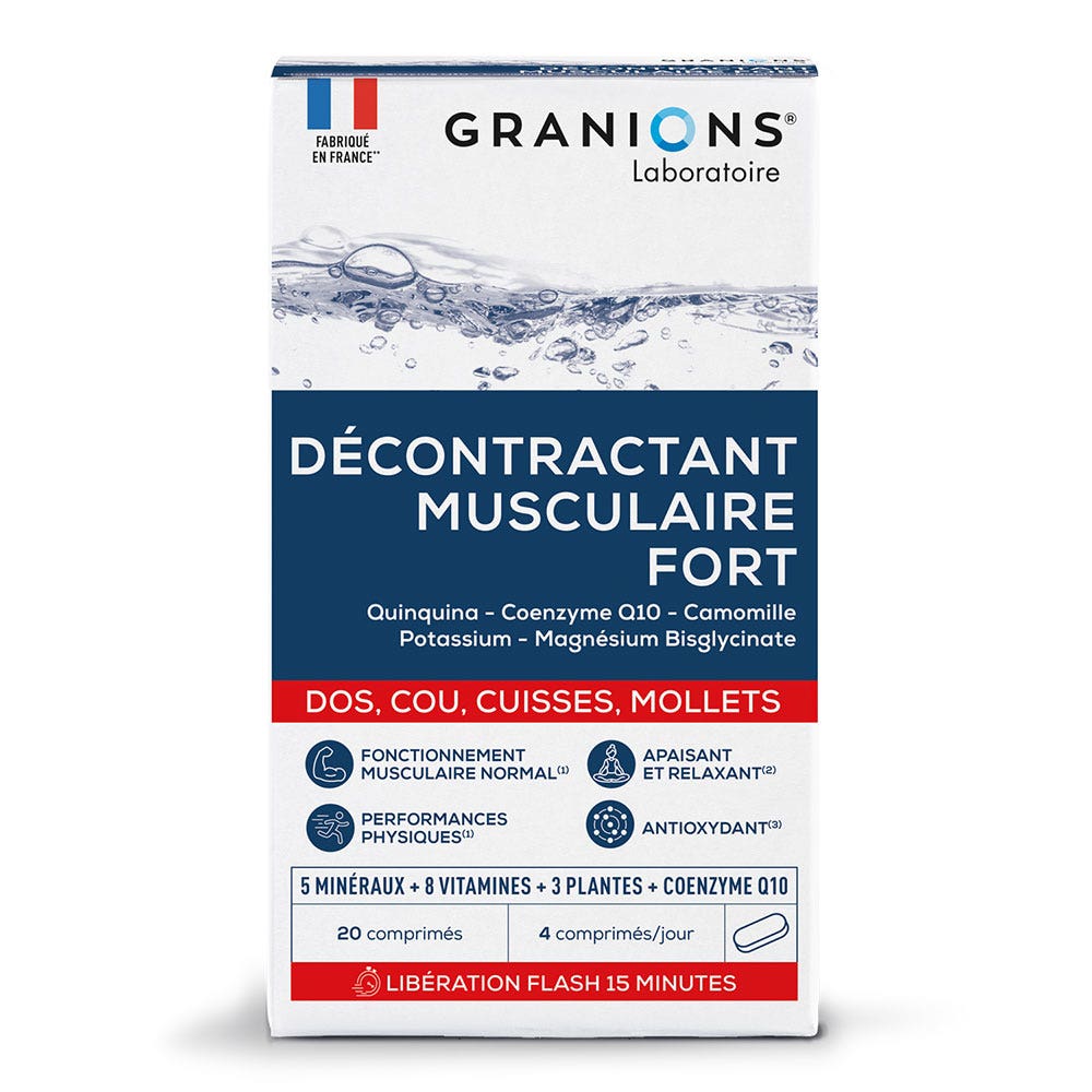 Granions Décontractant Musculaire Fort 20 Comprimés