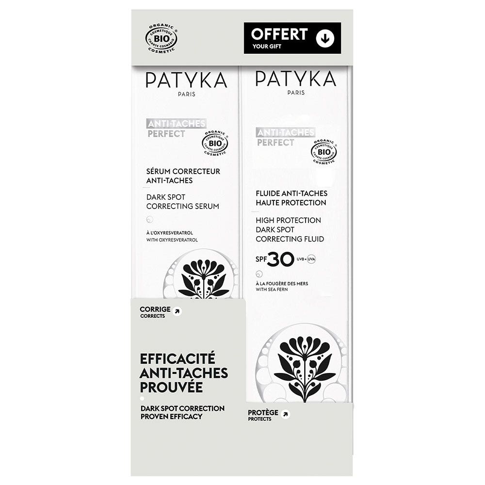 Patyka Anti-Taches Perfect Duo Sérum Correcteur + Fluide Haute Protection SPF30 Bio