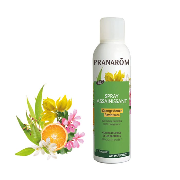 Pranarôm Aromaforce Spray Assainissant Orange et Ravintsara 150ml