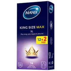 Manix King Size Préservatifs Max XL 12 + 2