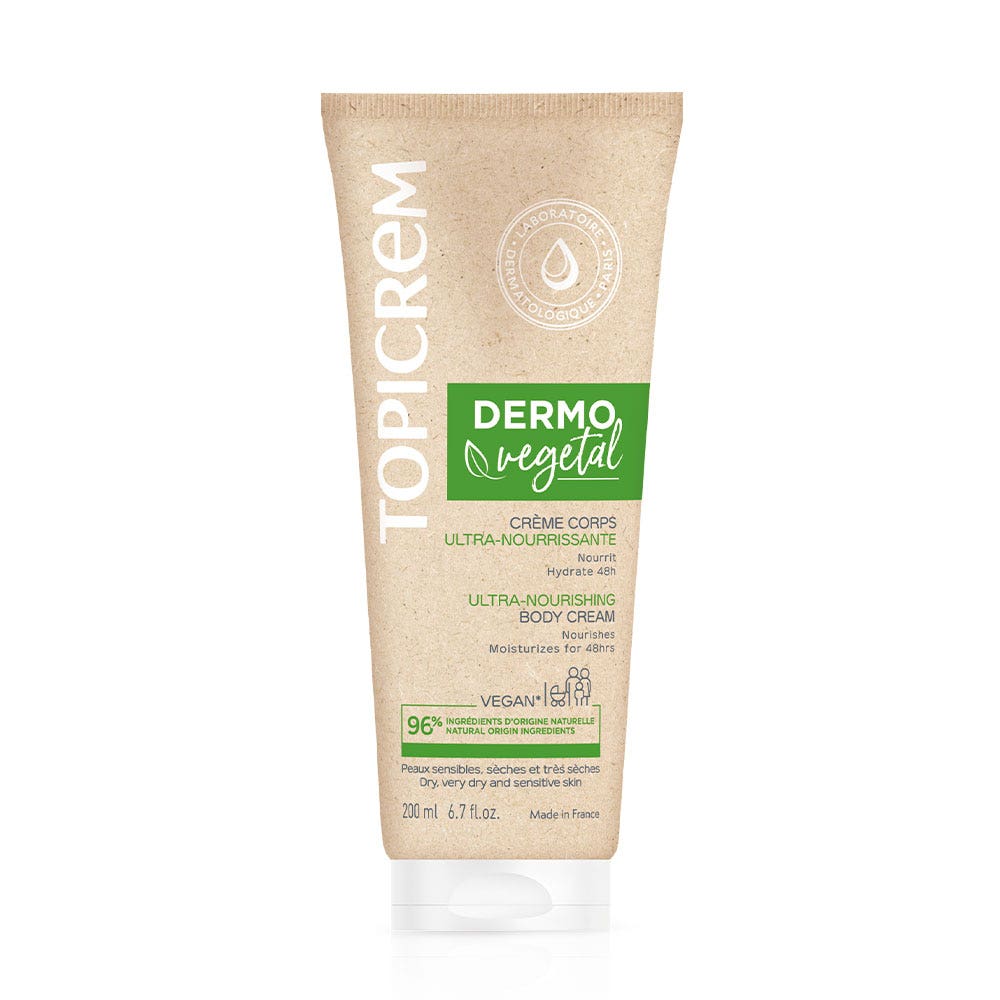 Topicrem Dermovegetal Crème Corps Ultra-Nourrissante Peaux Sensibles 200ml