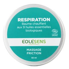 Eolesens Baume Respiration Chauffant Aux 9 Huiles Essentielles Bio 50ml