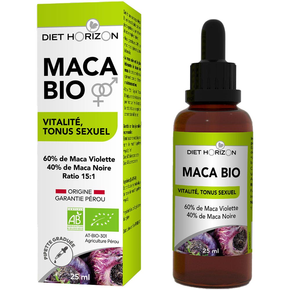 Diet Horizon Maca Liquide Bio Vitalité, Tonus Sexuel 25ml