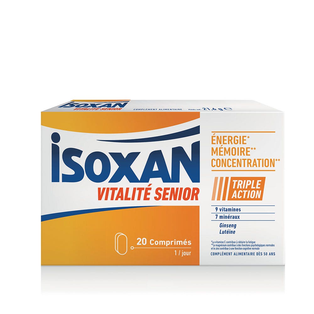 Isoxan My vitality 60+ energy, memory and immune support 30 tablets