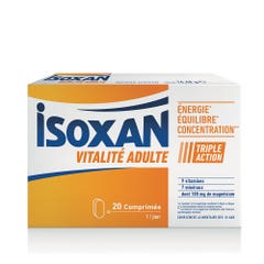 Isoxan Vitalité Adulte Energie, équilibre et concentration 20 Comprimes