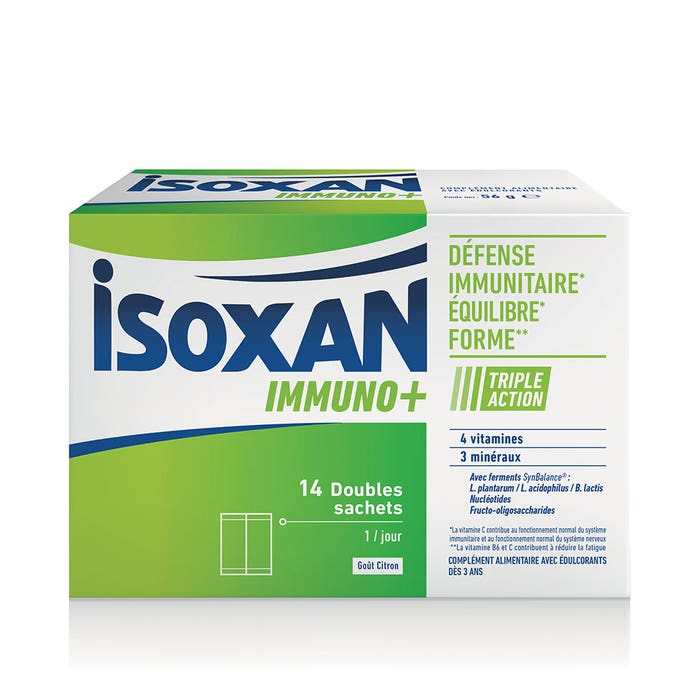 Isoxan Immuno+ Défense immunitaire, équilibre et forme 14 doubles sachets