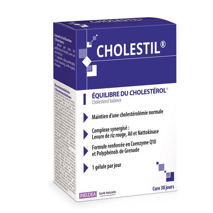 Ineldea Santé Naturelle Cholestil Equilibre du cholestérol 30 gélules