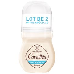 Rogé Cavaillès Absorb + Déodorant Roll-on Anti-transpiration Sans Parfum 48h 2x50ml