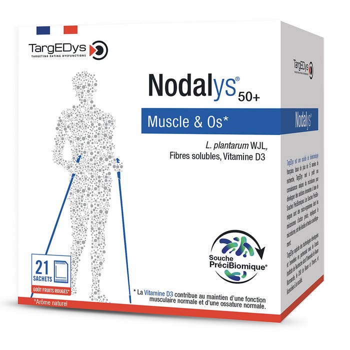 Targedys Nodalys® 50+ Muscle & Os Goût Fruits Rouges 21 Sachets