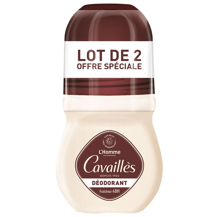 Rogé Cavaillès Dermato Déodorants Roll On Homme 48H 2x50ml