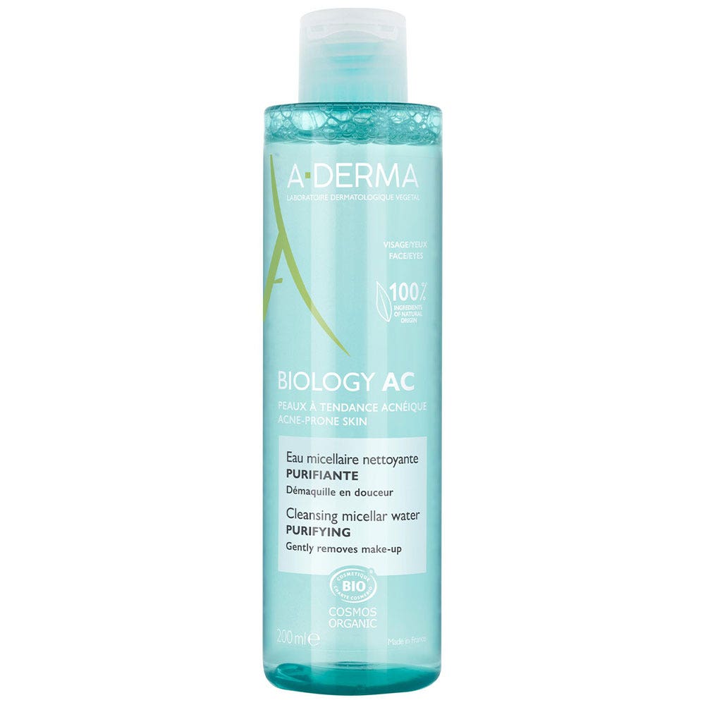 A-Derma Biology AC Eau Micellaire Nettoyante Purifiante Bio 200ml