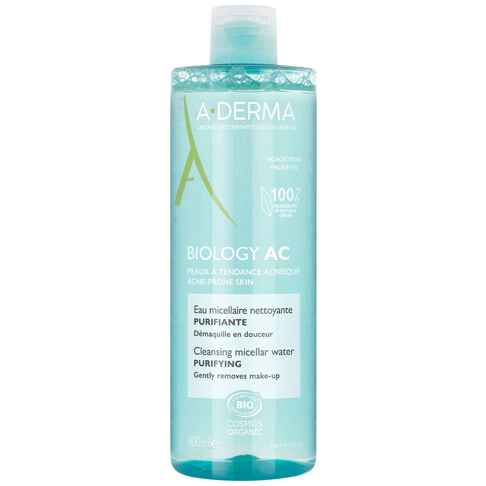 A-Derma Biology AC Eau Micellaire Nettoyante Purifiante Bio 400ml