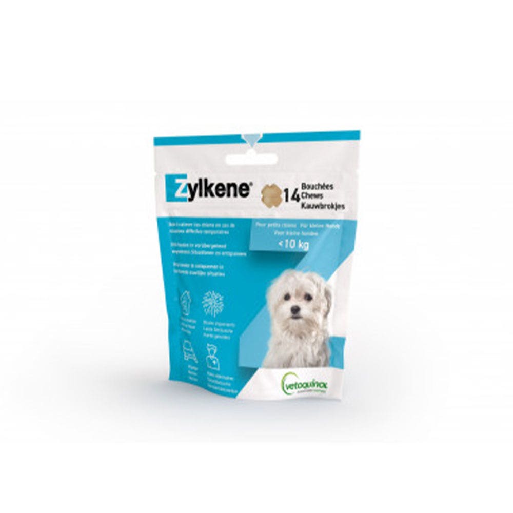 Vetoquinol Zylkène Effet Relaxant Pour Petits Chiens de <10kg 14 Bouchées à Macher