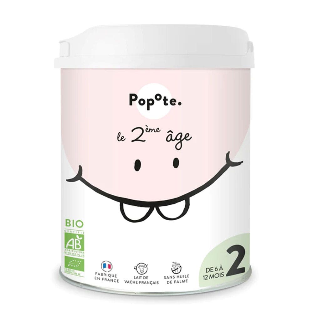 Popote Lait Infantile 2eme Age Bio 6 à 12 Mois 800g