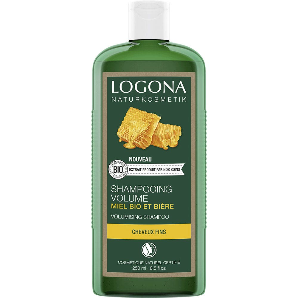 Logona Shampooing volume bière et miel bio 250ml