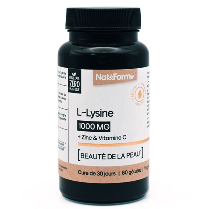 Nat&Form Premium L-Lysine 1000mg 60 Gélules