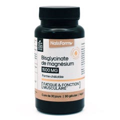 Nat&Form Bisglycinate de Magnésium 90 Gélules