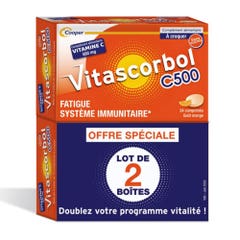 Vitascorbol Vitamine C 500mg Goût Orange 2x24 Comprimés A Croquer