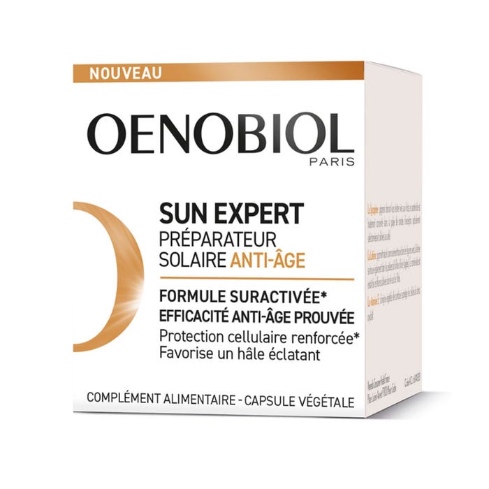 Oenobiol Sun Expert Préparateur Solaire Anti-âge 30 Capsules