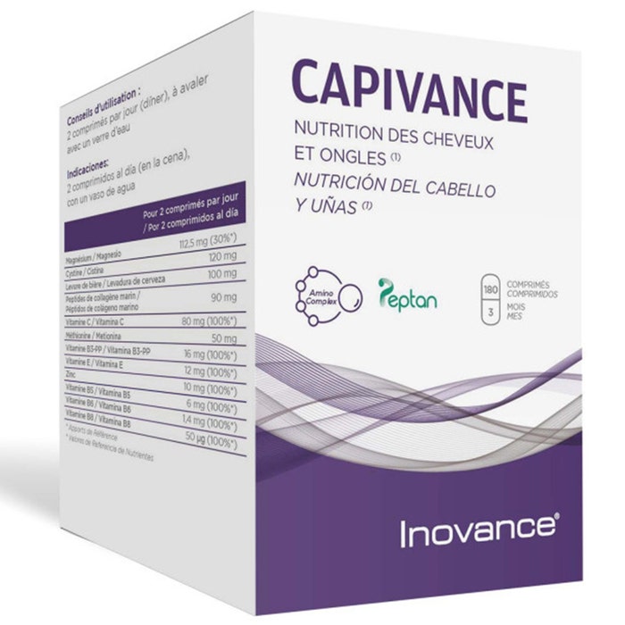 Capivance 180 comprimés Nutrition Cheveux et Ongles Inovance