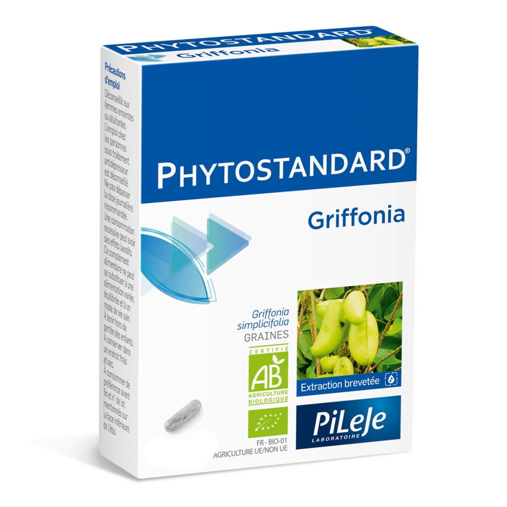 Pileje Phytostandard Griffonia Bio Sommeil et Système Nerveux 60 Gélules