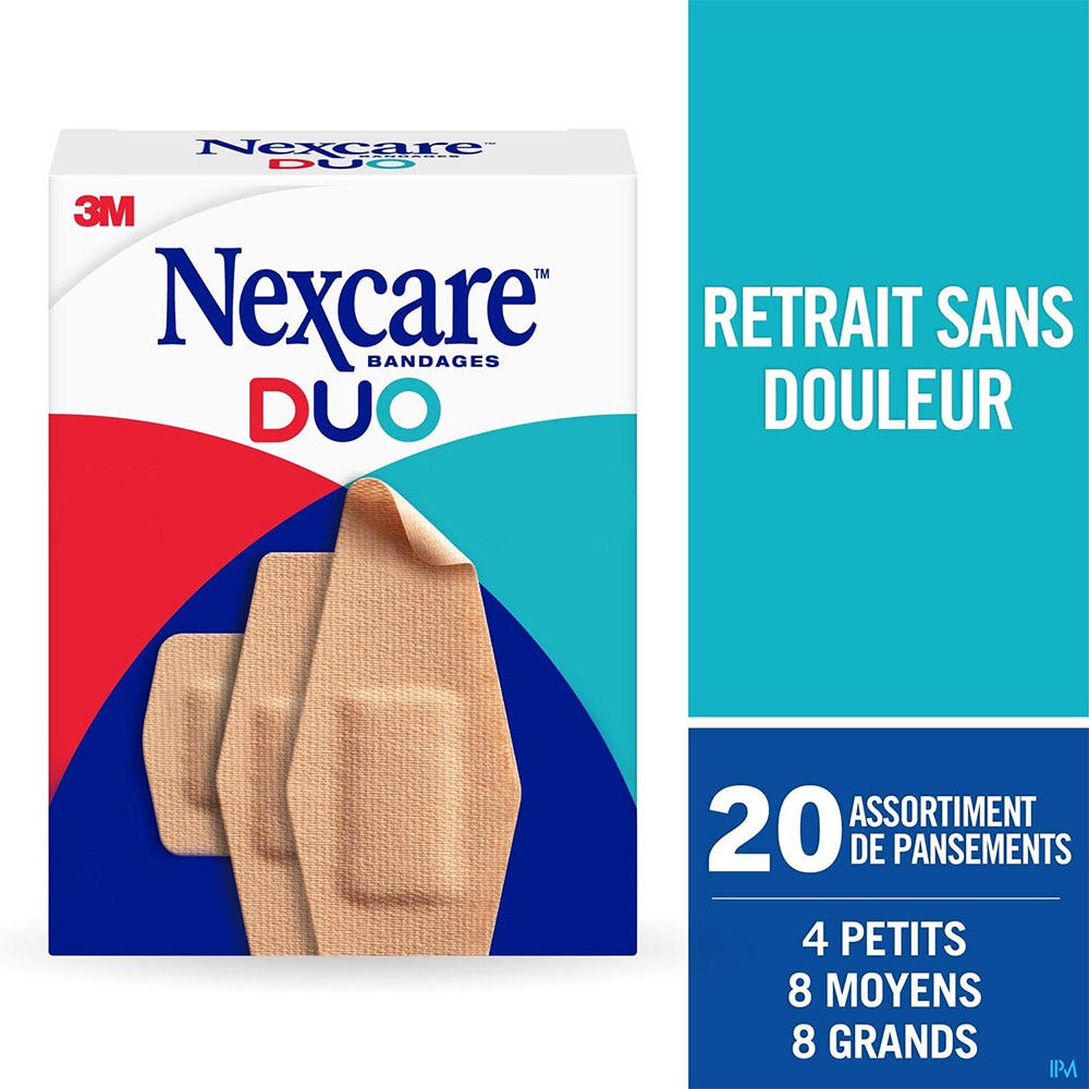 Nexcare Assortiments de Pansements Duo Tenue 24h x20