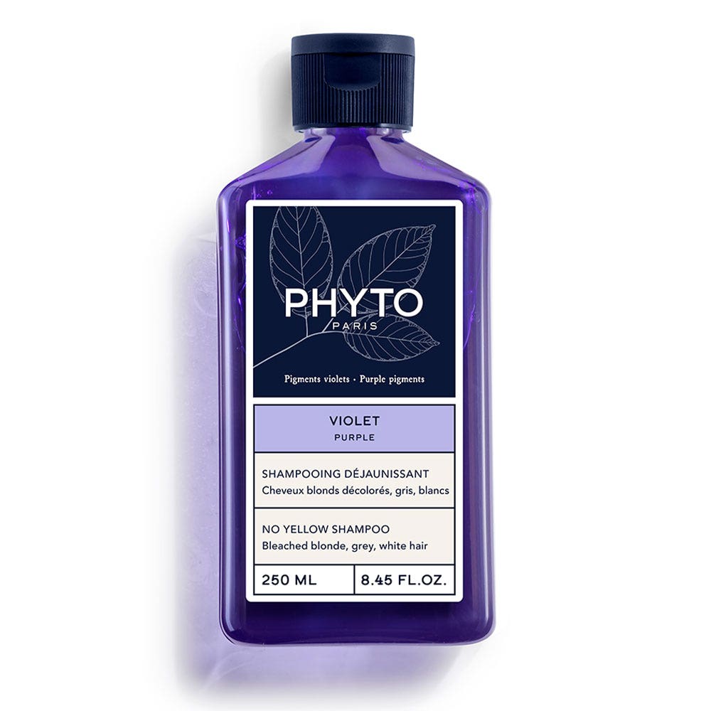 Phyto Paris Violet Shampooing Déjeunissant Cheveux Blonds Décolorés, Gris, Blancs 250ml