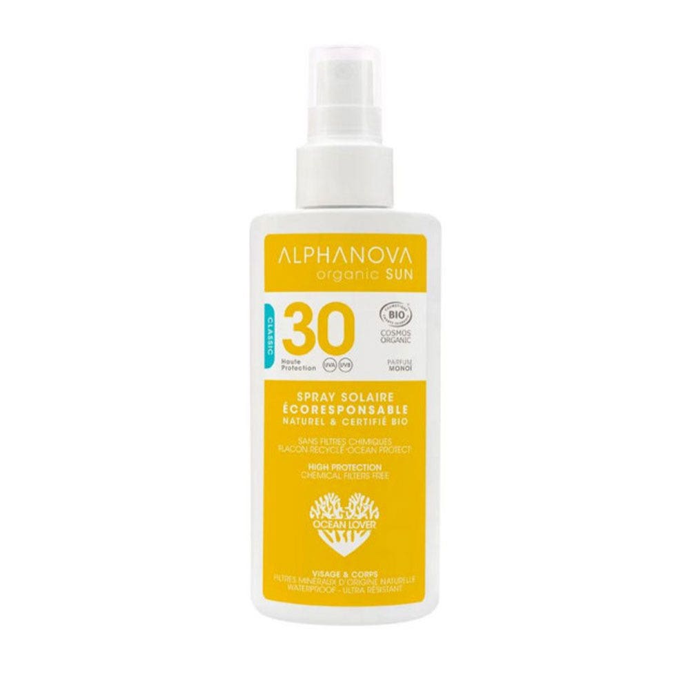 Alphanova Organic Sun Creme Solaire Spf30 Bio Parfum Monoi 125g